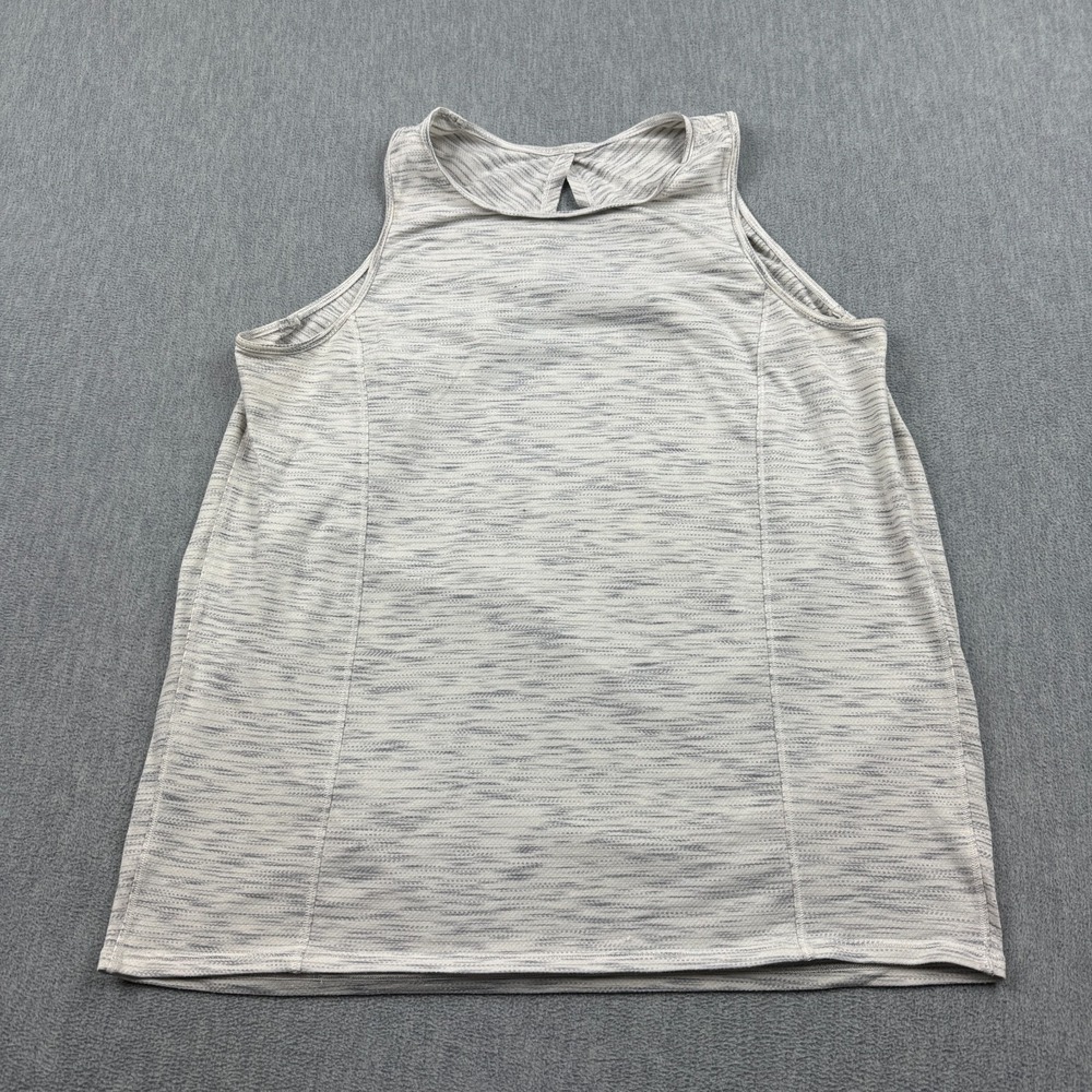Lululemon Tank Top Womens 10 Gray‎ Space Dye Low Key Running Gym Yoga Active